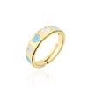 Australia y antiguo suministro transfronterizo de moda europea y americana nuevo anillo abierto de amor con aceite de gota de color mixto Anillo de personalidad femenina