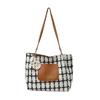 Bolso de Mujer de Gran Capacidad 2025 Nueva Moda Popular a Cuadros de un Solo Hombro Bolso Grande Casual Clase Ropa de Trabajo Bolso Tote