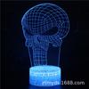 Lámpara de Cabeza de Calavera Luz LED Lámpara de Escritorio 3D Luz Nocturna USB Creativa Proyección Luminosa Regulable Protección Ocular Tipo Táctil