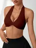 Top esportivo com suporte para o pescoço transfronteiriço, roupa esportiva para atividades ao ar livre, roupa íntima esportiva à prova de choque, colete de yoga para corrida e fitness de secagem rápida