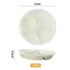 Plato Dividido Estilo Nórdico Plato Creativo para Desayuno Plato para Comida Infantil Vajilla Individual Plato Postparto Plato de Plástico con Tres Compartimentos