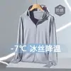 Ropa Delgada con Capucha para Protección Solar, Cárdigan de Verano, Chaqueta Exterior de Manga Larga, Abrigo Holgado, Ropa de Protección Solar de Seda Helada Unisex, Malla