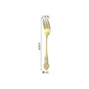 Juego de Cuchillo y Tenedor de Acero Inoxidable Estilo Palacio, Vajilla Estilo Occidental con Grabado Dorado, Cuchillo de Postre Doméstico de Lujo Ligero, Espátula y Tenedor