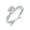 Moda de Comercio Exterior Anillo de Dedo Cruzado Pequeño de Moissanita Estilo Fragancia Anillo de Dedo Cruzado de Plata de Ley s925 Joyería de Lujo Ligero de Alta Gama para Mujer Anillo Transfronterizo