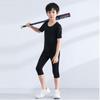 Mallas deportivas para niños traje de manga corta traje de entrenamiento verano baloncesto fútbol correr ropa elástica de secado rápido traje de fitness