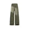Pantalones casuales de exportación transfronteriza para hombre, pierna recta, corte holgado, tiro alto, algodón puro, con corte diagonal y diseño de patchwork, estilo workwear, pantalones largos, colección de otoño, efecto adelgazante