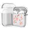 Adequado para Capa Protetora Apple AirPods 4, Pintada com Crisântemos, Transparente à Prova de Choque, Capa Macia de TPU, Fabricante em Estoque, Anti-Queda