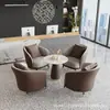 Conjunto de Mesa y Sillas Minimalista de Lujo Nórdico para Oficinas de Ventas, Hoteles de Ocio, Áreas de Recepción, Balcones y Cafeterías de Té
