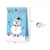 Lb049 Precio Especial Drenaje Muñeco de Nieve Navideño Empaque de Regalo Caramelo Regalo Bolsa de Papel para Fiesta Bolsa de Papel Kraft