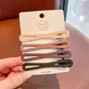 Pinza para el pelo de pato sin costuras de color café simple de verano para mujer, Pasador lateral, Pinza BB para flequillo, Accesorio para el cabello, Pinza para el pelo