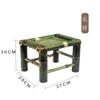 Cadeira de Bambu com Encosto, Cadeira de Bambu Tradicional para Uso Doméstico, Cadeira de Rattan Trançada à Mão, Banqueta de Bambu para Varanda, Banqueta Quadrada Pequena, Banqueta Baixa