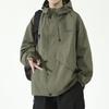 Jaqueta com capuz americana masculina primavera e outono casual workwear jaqueta funcional japonesa marca de moda jaqueta casual para estudante