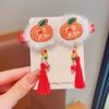 Joyería para niños borla flor accesorios para el cabello horquilla accesorios para la cabeza Hanfu Año Nuevo Niña princesa bebé tocado clip de flor