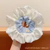Novo lenço quadrado estilo coreano para cabelo, elástico de cabelo estiloso, faixa elástica para tranças, acessório de cabelo scrunchie estilo floresta para meninas