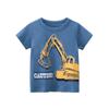 2026 Verão Nova Roupa Infantil Atacado Camisetas Infantis de Manga Curta Meninos Escavadeira Roupa de Bebê Macacão Dropshipping