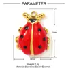 Pingente de Colar DIY Titânio Aço Folha Quadrada Borboleta Gotejamento Óleo Transfronteiriço Vasinho Joias Acessórios Aço Inoxidável Joaninha Feminino