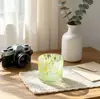 Copos de cera perfumada feitos sob medida da fábrica de origem, design original de alta qualidade, soprados à mão com bolinhas coloridas, copos de vela feitos sob medida