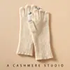 Guantes de Pantalla Táctil 100% Cachemir Puro, Unisex, Engrosados para Otoño e Invierno, Guantes Cálidos de Cinco Dedos, Guantes de Dedos Divididos, Cálidos