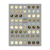 Redanco Nuevo Avión 3D Ins Popular Pegatinas para Uñas Arte Caliente Estampado Plateado Flor DIY Pegatinas para Uñas Dh-944