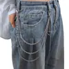 Corrente para Calça de Estilo Vintage Europeu e Americano, Nicho de Alta Qualidade, Punk Hip-Hop Jeans, Corrente de Cintura Multicamadas Acessório