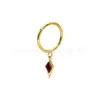 Pendientes de Rombos de Circonita Chapados en Oro de Aleación de Titanio f136 Joyería para Piercing Corporal de Titanio g23 Anillos de Nariz Pendientes Studs
