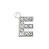 Cor cromada strass carta diy flash diamante fivela pino chaveiro mochila jóias pingente 15mm pingente pequeno