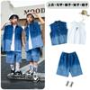 Ropa de Moda Infantil para Danza Urbana Holgada Hiphop Ropa Infantil Hip-Hop Traje de Marca de Moda Ropa para Actuación de Batería Niños y Niñas Verano