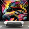 Tapiz Fluorescente Tela de Fondo Amazon Tela de Pared Transfronteriza Calavera Psodélica Hongo Tela Decorativa Tela Colgante Luminosa Tapiz