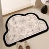 Antideslizante Absorbente de Agua para Inodoro Puerta Fuerte Baño Barro de Diatomeas Alfombrilla de Piso para Baño Baño Secado Rápido Esterilla para Pies Alfombra Baño