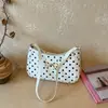 Verão 2026 Nova Moda Simples Versátil Estiloso Laço Alto Valor Bolinhas Doce Bolsa de Ombro Bolsa Transversal