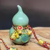 Adornos de Calabaza de Cerámica, Nuevo Estilo Chino para Sala de Estar, Vestíbulo de Entrada, Colgantes para Coche, Recuerdos de Boda, Adornos Colgantes de Calabaza Ruyi