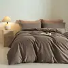 Juego de Cama de Satén de Algodón 100S de Fibra Larga de Alta Gama, Cuatro Piezas, Cálido para Otoño e Invierno, Sábana y Funda de Edredón de Algodón Puro