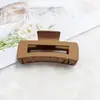 Amazon Clipe Grande Quadrado para Pegar Cor Escura Acessórios de Cabelo Esfoliado Alta Textura Grampo para Parte de Trás da Cabeça Clipe de Tubarão Atacado
