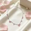 Elegante e Gentil Estilo Feminino Colar de Cristal em Forma de Gota, Moderno e Simples, Versátil Corrente para Clavícula Estilo Minimalista Ins, Novo Modelo