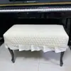 Funda de Tela de Terciopelo para Banco de Piano Cubierta Protectora a Prueba de Polvo para Piano Funda Larga para Banco Cubierta para Taburete de Maquillaje