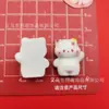 Serie de Gatitos Blancos con Temática de Comida Lindos de Dibujos Animados Accesorios de Resina DIY Pasadores Decoraciones para Fundas de Teléfono Materiales