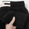 Pantalones Casuales de Seda Helada con Cintura Elástica para Hombre, Talla Grande, Transpirables, Pierna Recta, Puño, Verano Casual, Delgados, Secado Rápido, con Cremallera