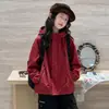 Nuevo conjunto de cortavientos casual de otoño con capucha, corte holgado, para niñas, que incluye una chaqueta cortavientos para exteriores y pantalones de trabajo, estilo moderno