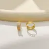 Venta Caliente Transfronteriza Diseño Redondo de Alta Gama Sentido de Lujo Ligero Pendientes para Mujer Estilo Coreano Versátil Temperamento Nicho Incrustados con Pedrería