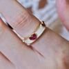 Anillo de Color Arcoíris Combinable Ropa Dopamina Moda para Mujer Blanco Subcultura Nicho Sentido de Alta Gama Anillo Abierto