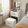 Tocador moderno, mueble de almacenamiento multifuncional minimalista moderno para dormitorio, tocador integrado, gabinete con cajones, tocador de noche
