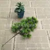Plantas Verdes Simuladas, Galhos de Pinheiro, Agulhas de Pinheiro, Folhas de Pinheiro Bem-Vindas, Plantas em Vasos de Pinheiro Tuia, Acessórios de Paisagismo Chinês