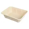 Caja cuadrada para empacar lonchera desechable engrosada de pulpa degradable lonchera caja para llevar caja para ensalada tazón para ensalada
