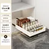 Cesta extraíble para armario con riel deslizante de tres secciones, no requiere instalación, estante de almacenamiento extraíble para debajo del fregadero de la cocina para condimentos y almacenamiento