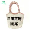 Bolso Cruzado Personalizado para Estudiantes Bolsa Hobo de Pana y Algodón Lino Dibujos Animados Bolsa de Compras Personalizada DIY Venta al por Mayor de Fábrica