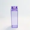 1000ml Celebridad de Internet Transparente Cuadrado de PS Taza para Leche Más Vendido en Amazon Vaso de Plástico Creativo Caja de Leche Japonesa