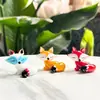Adornos de cristal Zibo Pure hechos a mano con forma de zorrito adorable para escritorio, coche o cualquier otro uso. Regalos y regalos.