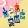 Pase de abordar de PVC de dibujos animados al por mayor set creativo de tarjetas de identificación de avión de dibujos animados cordón pase de abordar de equipaje de silicona