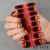 Filme de Esmalte para Unhas de Halloween Transfronteiriço Zhengxiang Venda Quente Adesivos de Unha de Aranha Adesivos de Arte para Unhas de Caveira Escura Luminosos Em Estoque