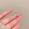 Anillo Abierto de Lazo Ojo de Gato Retro Francés para Mujer Anillo Distintivo Nicho de Lujo Ligero Anillo Pulsera Nueva Celebridad Cibernética
